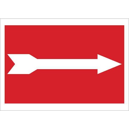 Brady Exit Sign, Plastic, 10 in W, 7 in H, No legend, Red, White 25766