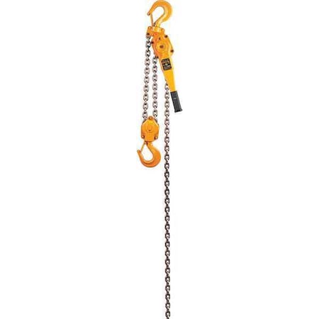 Harrington Lever Chain Hoist, 12,000 lb Load Capacity, 10 ft Hoist Lift, 1 31/32 in Hook Opening LB060-10