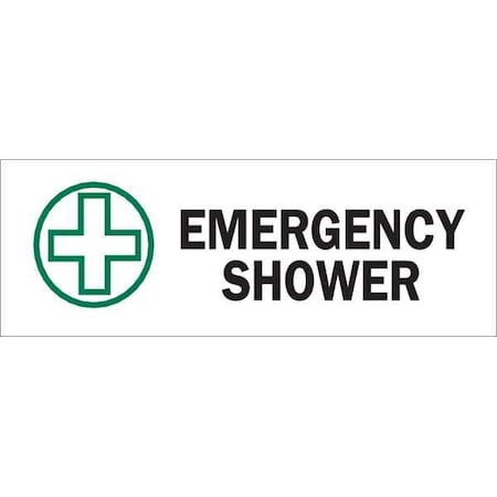 Brady Emergency Shower, 10 in x 14 in, Rectangle, Plastic, 22659 22659