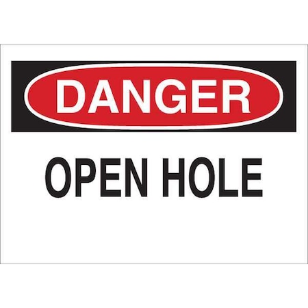 Brady Safety Sign, 7" H, 10" W, Polyester, Rectangle, English, 85115 85115