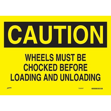Brady Caution Sign, 10" H, 14" W, Plastic, Rectangle, English, SP474C SP474C