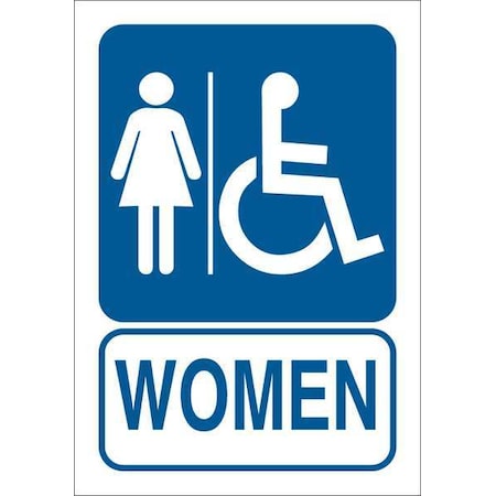 Brady Women, 7" W x 10" H, Rectangle, Plastic, 47733 47733