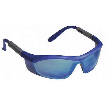 Uvex Safety Glasses, Tornado F5, Blue Mirror Anti-Fog, Anti-Static, Scratch-Resistant Lens, Blue Gray T57505BLBLM