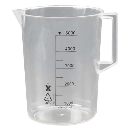 Zoro Select Beaker with Handle, 1000mL, Poly, PK2 23X908