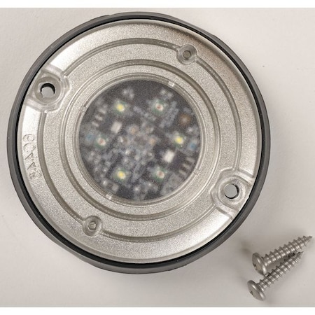 Whelen Compartment Light, Round, Red, White 3SRCCDCR