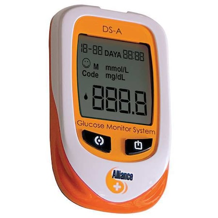 Medsource Glucose Monitor, Blood Sample, 1.08" W MS-76010