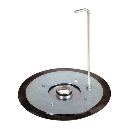 Cox Follower Plate, For Container Size 5 gal, Metal, Dia 2 in, Includes Pull Rod 7F1016