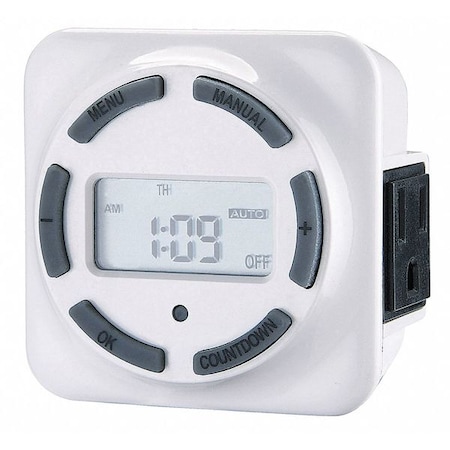 Dayton Timer, Digital, 1 Min., 7 Days 23YU32