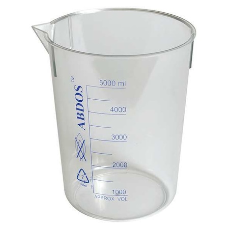 Zoro Select Beaker, Polymethylpentene, Tall Form, 500 mL / 16.9 fl oz Capacity, Not Rated 6 PK P50704