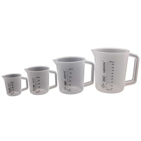 Zoro Select Beaker, Polypropylene, Tall Form with Handle, 10 L / 2.64 gal Capacity, Not Rated P50808