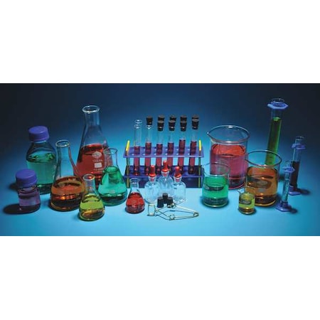 Zoro Select Lab Glassware Set, Borosilicate Glass, Multiple / Multiple Capacity, A GLSKIT3