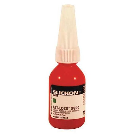 Anti-Seize Technology Retaining Compound, 09RC Series, Green, Liquid, 10ml, Bottle 39091