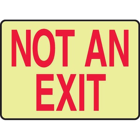 Accuform Exit Sign, Plastic, 14" W, 10" H, Not An Exit, Yellow MEXT527GP