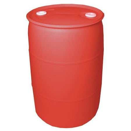 Zoro Select Closed Head Transport Drum, Polyethylene, 55 gal, Unlined, Red THO55R