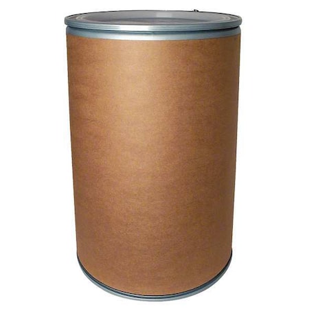 Zoro Select Open Head Transport Drum, Fiber, 55 gal, Unlined, Brown 17863