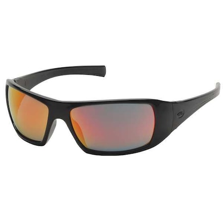 Pyramex Goliath(R), Safety Glasses, Anti-Scratch, Amber Mirror Lens, Black Frame, Full-Frame SB5645D