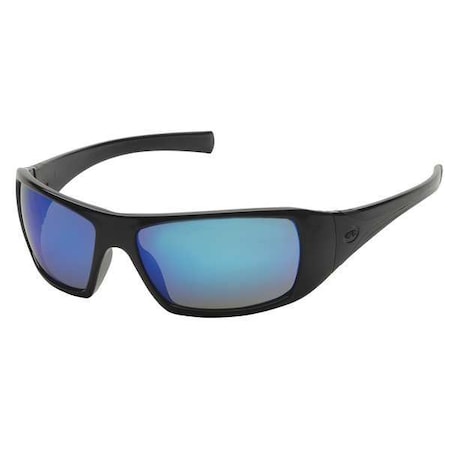 Pyramex Goliath(R), Safety Glasses, Anti-Scratch, Blue Lens, Black Frame, Full-Frame SB5665D