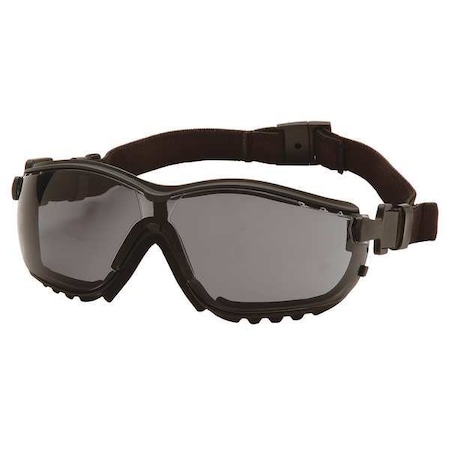 Pyramex Safety Goggles, Gray Lens, H2X Anti-Fog, Direct Vented, Foam Padding, V2G Series GB1820ST