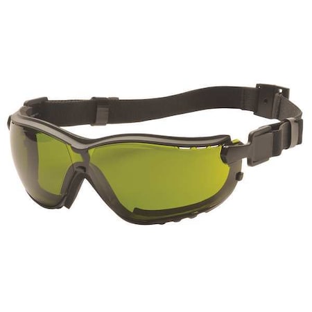PYRAMEX Safety Goggles, Green Anti-Fog, Anti-Static, Scratch-Resistant Lens, V2G Series GB1860SFT