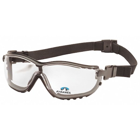 PYRAMEX Bifocal Reading Safety Goggles, Clear Anti-Fog Lens, V2G Series GB1810STR15