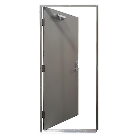 Securall Steel Door with Frame, RHR, 80 in H, 36 in W, 1 3/4 in Thick, 18 Gauge Steel HDQP3680LH