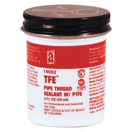Anti-Seize Technology Pipe Thread Sealant 2 fl oz, Brush-Top Can, Off-White, Paste 14002