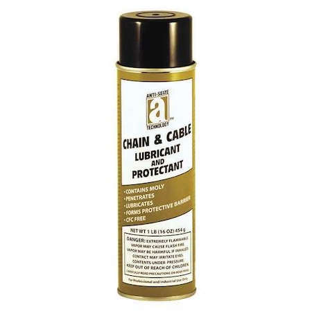 Anti-Seize Technology 20 oz, Aerosol Can, Mineral Oil, Black 17040