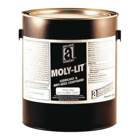 Anti-Seize Technology Anti Seize, Moly Paste, 10 lb. Pail 12035