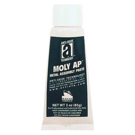 Anti-Seize Technology Anti Seize, Moly Paste, 3 oz, Tube, Black 43003