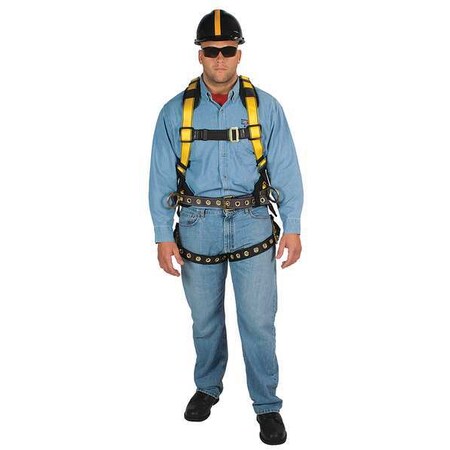 Msa Safety Full Body Harness, Universal, Polyester 10077571