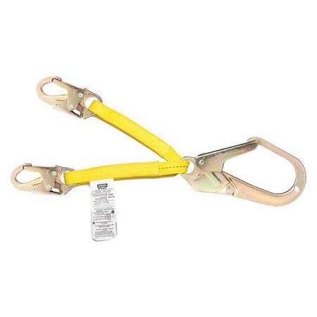 Msa Safety Restraint Lanyard, 12", Yellow 10072498