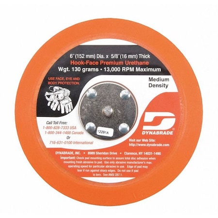 Dynabrade Vacuum, Disc Pad, 5" dia. 56181
