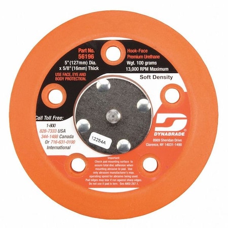 Dynabrade Vacuum, Disc Pad, 127 mm dia. 56196