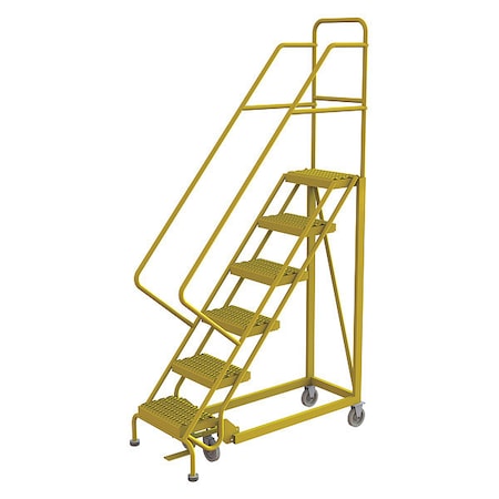 Tri-Arc Rolling Ladder, Steel, Safety Angle, 6-Step KDEC106162-Y