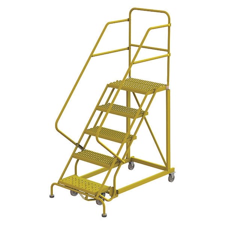 Tri-Arc Rolling Ladder, Steel, Safety Angle, 5-Step KDEC105242-Y
