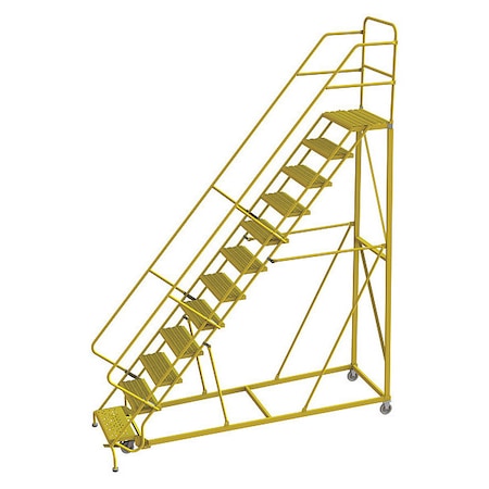 Tri-Arc Rollng Ladder, Steel, Safety Angle, 12-Step KDEC112242-Y