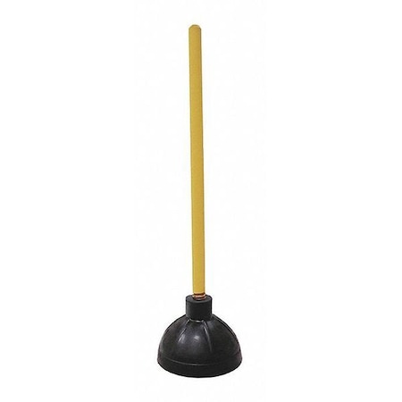 JONES STEPHENS Plunger, Force Cup, Prfsnl Style, Black, 6" D18002