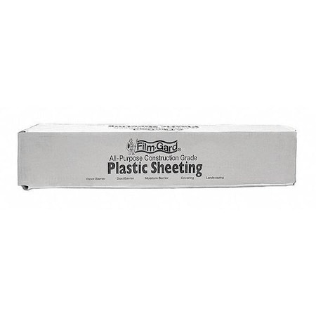 Jones Stephens Sheeting, Poly, Clear, 8 x 100, 4 mil S08100