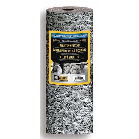 Acorn International Poultry Netting, 1" x 12" x 50 ft. PN11250