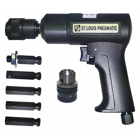 St Louis Pneumatic Low Speed Reversible Drill Kit SLP-84238QCK