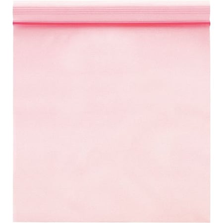 Partners Brand Anti-Slip, 4 mil, Reclosable Poly Bag, 6x9", Package Quantity 1000, 9" L, 6" W, Pink PBAS2145