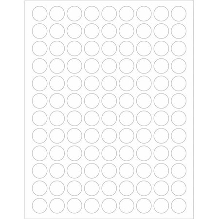 Tape Logic Tape Logic Circle Laser Labels, 3/4", White, 10PK800 LL141