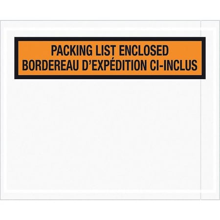 Tape Logic Tape Logic Bilingual Packing List Envelopes, 4 1/2" x 5 1/2", Orange, 1000/Case PL501
