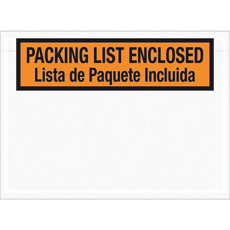 Tape Logic Tape Logic Bilingual Packing List Envelopes, 7 1/2" x 5 1/2", Orange, 1000/Case PL500