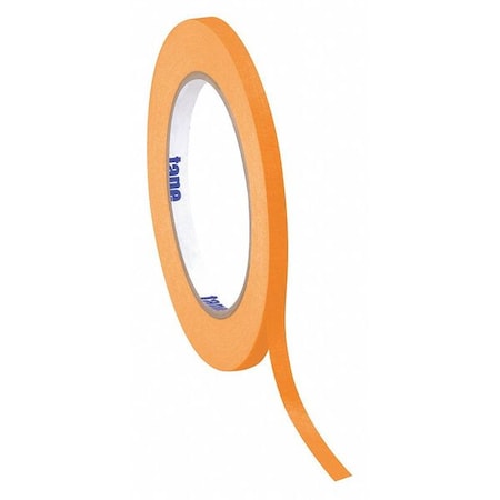 Tape Logic Masking Tape, 1/2"x60 yd., 4.9 mil, Org, Package Quantity 72, 1/2" W x 60 yds. L, Orange, 72 PK T933003D