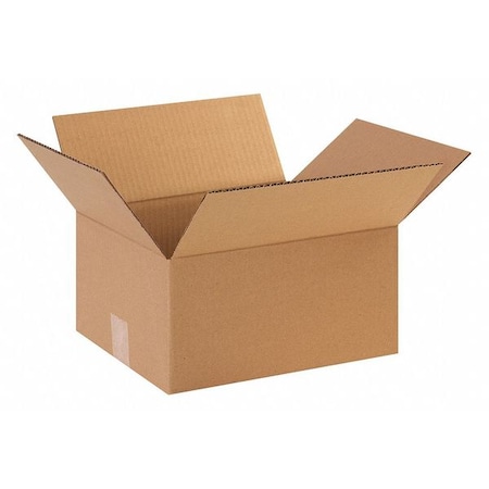 Partners Brand 12 in x 11 in x 6 in Shipping Box, Kraft, Corrugate, Single Wall, 32 ECT, 25 PK 12116