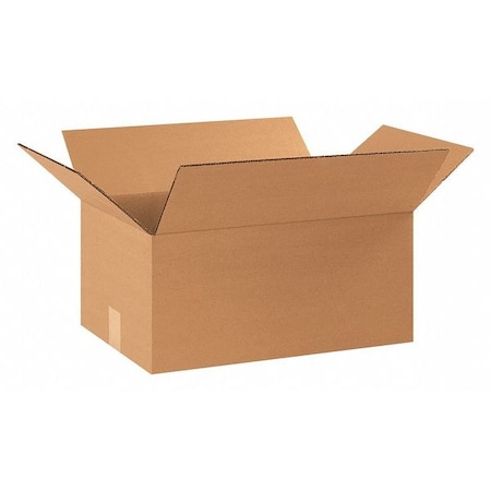 Partners Brand 17 1/4 in x 11 1/4 in x 6 in Shipping Box, Kraft, Corrugate, Single Wall, 44 ECT, 25 PK HD17116