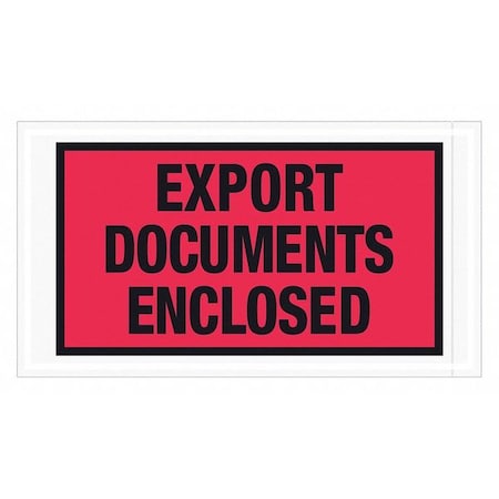Tape Logic Tape Logic "Export Documents Enclosed" Envelopes, 5 1/2" x 10", Red, PK1000 PL440