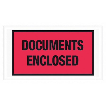 Tape Logic Tape Logic "Documents Enclosed" Envelopes, 5 1/2" x 10", Red, PK1000 PL436