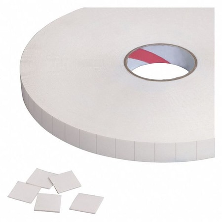 Tape Logic Tape Logic Removable Double Sided Foam Squares, 1/16", 3/4 x 3/4", White, 864/Roll T95226
